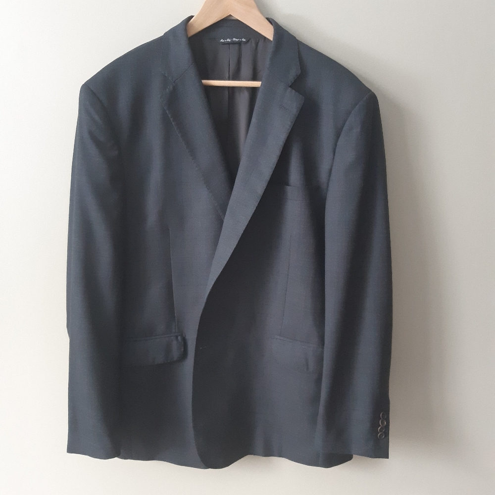 Ermenegildo Zenga Traveller wool 2 button slim fit blazer jacket. Gray 46R